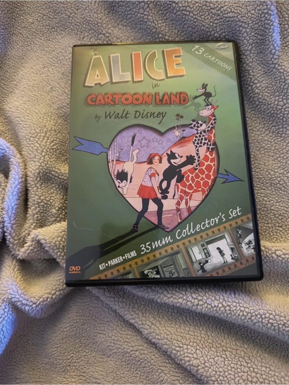 Disney Alice in Cartoon Land DVD - Green Cover Artwork